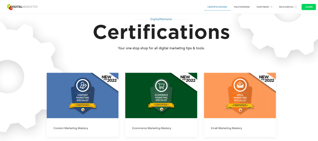 Homepage Digital Marketer